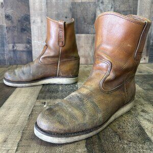 Red Wing 866 Pecos Pull On Plain Toe Work Boots Mens 9.5 E